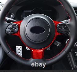 Red Real Carbon Fiber Car Steering Wheel Trim Cover For Toyota 86 For Subaru BRZ