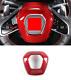 Red Real Carbon Fiber Steering Wheel Frame Cover For Chevrolet Corvette 20-2023