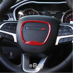 Red Steering Wheel Trim Ring Decal Sticker Cover for Dodge Charger 2015-2019