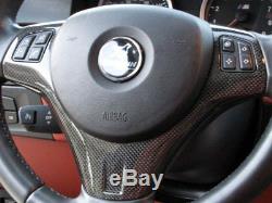 Replacement Carbon Fiber Steering Wheel Trim Handle Cover For BMW E90 E92 M3