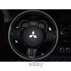 Rexpeed Carbon Fiber Steering Wheel Cover for 2008-2015 Mitsubishi Evo X 10