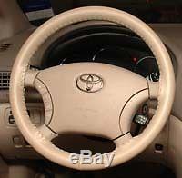 SAND Leather Steering Wheel Cover Ford Wheelskins Cowhide Leather 15 3/4 X 3 7/8