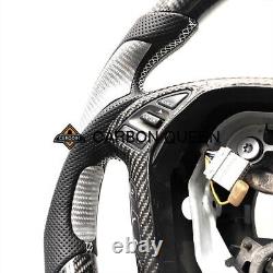 SILVER CARBON FIBER Steering Wheel FOR INFINITI g37g25 G37X With CARBON THUMBGRIPS