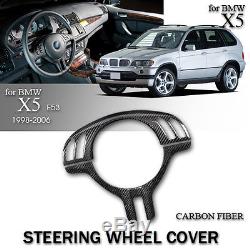 Steering Wheel Cover For Bmw 3 Series M3 E46 5 Series E39 X5 E53 Carbon Fiber