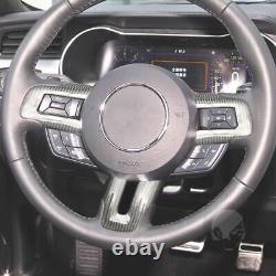 Sale Carbon Fiber Steering Wheel Cover Trim for Ford Mustang GT350 GT500 2015-21