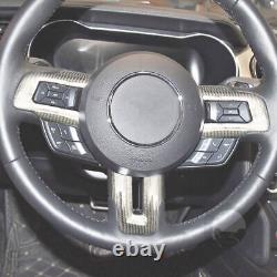 Sale Carbon Fiber Steering Wheel Cover Trim for Ford Mustang GT350 GT500 2015-21