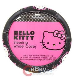 Sanrio Hello kitty Auto Car Steering Wheel Cover Collage Pink Black