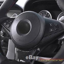 Scopione GLOSSY Carbon Fiber Steering Wheel Cover for 04-10 BMW 6 Series E63