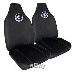 Set Of 3 Carlton Blues Afl Car Seat Covers + Steering Wheel Cover + Floor Mats