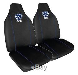 Set Of 3 Geelong Cats Afl Car Seat Covers + Steering Wheel Cover + Floor Mats