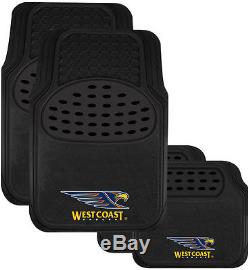 Set Of 3 West Coast Eagles Afl Car Seat Covers Steering Wheel Cover + Floor Mats