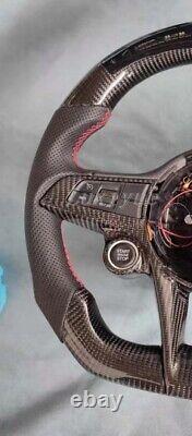 Smart LED+Carbon fiber steering wheel+Cover for Alfa Romeo Giulia Stelvio 17-19