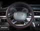 Soft Leather Car Steering Wheel Cover 38CM Skidsproof Black & Red