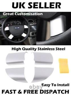 Stainless Steel Car Steering Wheel Decoration Cover Trim Sticker Ford Focus MK2