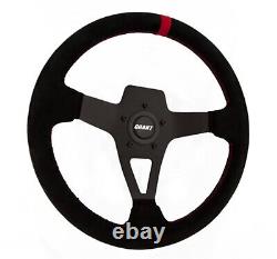 Steering Wheel 14.75 All Types Of Racing Covered withBlack Suede Leather