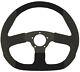 Steering Wheel 15 All Types Of Racing Covered withBlack Suede Leather