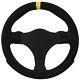 Steering Wheel 15 For All Types Of Racing Covered Black