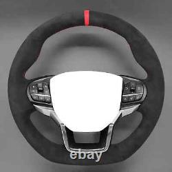 Steering Wheel Cover Black Alcantara for Ford Explorer (ST/ST-Line/Timberline)
