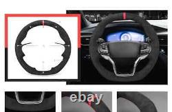 Steering Wheel Cover Black Alcantara for Ford Explorer (ST/ST-Line/Timberline)