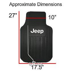 Steering Wheel Cover Black Front Runner Heavy Duty Rubber Floor Mats for Jeep