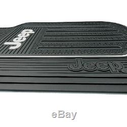 Steering Wheel Cover Black Front Runner Heavy Duty Rubber Floor Mats for Jeep