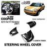 Steering Wheel Cover For Mini Cooper R55 R56 R57 R58 R60 R61 2007- Carbon Fiber