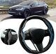 Steering Wheel Cover Leather Anti-Slip For 14-16/36-40 cm Carbon Fiber Black