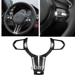 Steering Wheel Cover Trim for BMW M2 M3 M4 M5 X6 X6M Carbon Fiber Black 2014+