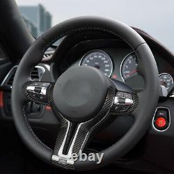 Steering Wheel Cover Trim for BMW M2 M3 M4 M5 X6 X6M Carbon Fiber Black 2014+