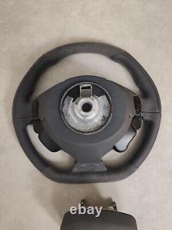 Steering Wheel Gray Leather Carbon Fiber LED OEM Ferrari original