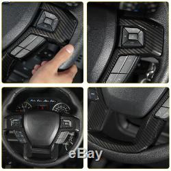 Steering Wheel & Inner Door Handle Decor Cover Trim Fit Ford F150 2015 2016 2017