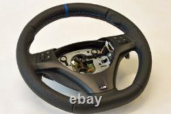 Steering wheel BMW E90 E92 E93 M3 DCT M PERFORMANCE flat bottom + BLUE, TCHICK