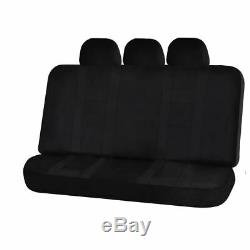 Steering wheel cover & Black Front Bench Seat Covers Set Universal-fit for Honda