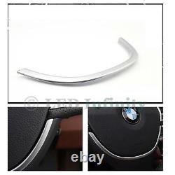 Stylish ABS Chrome Steering Wheel Cover Trim For 2011-2015 BMW 5 Series F10 F11