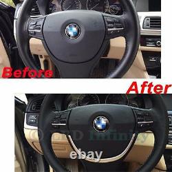 Stylish ABS Chrome Steering Wheel Cover Trim For 2011-2015 BMW 5 Series F10 F11