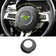Suede Steering Wheel Cover Panel Trim For Ford Mustang 2015-2022 Dark Gray 1PCS