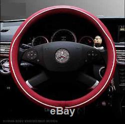 The beauty of geometry Leather Rivets Steering Wheel Cover for BMW Mini Cooper