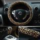 Uknest Cotton Steering Wheel Cover Glove For Universal Cars Leopard-print 2