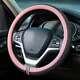 Uknest Pu Steering Wheel Cover Glove For Universal Cars Pink