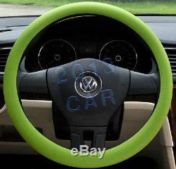 Universal Car Steering Wheel Cover Green Soft Silicon Skidproof Odorless sedan