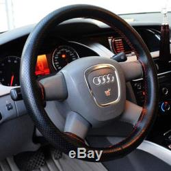 Universal PU Leather DIY Car Steering Wheel Cover With Needles and Thread