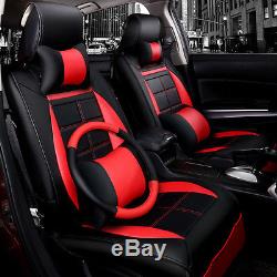 Universe PU Leather Car Seat Cover Cushion Headrest + Steering Wheel Cover