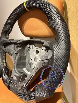 VINS CARBON FIBER Steering Wheel FOR CHEVROLET CRUZE 2011 2016YS WithYELLOW LINE