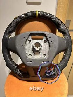 VINS CARBON FIBER Steering Wheel FOR CHEVROLET CRUZE 2011 2016YS WithYELLOW LINE