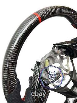 VINS REAL CARBON FIBER Steering Wheel FOR MAZDA CX-5/CX-3 WithRED RING(NO BUTTONS)