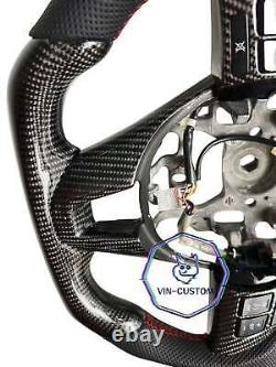 VINS REAL CARBON FIBER Steering Wheel FOR MAZDA CX-5/CX-3 WithRED RING(NO BUTTONS)