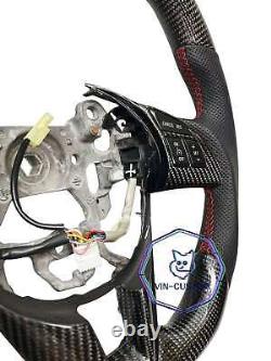 VINS REAL CARBON FIBER Steering Wheel FOR MAZDA CX-5/CX-3 WithRED RING(NO BUTTONS)