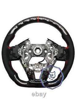VINS REAL CARBON FIBER Steering Wheel FOR MAZDA CX-5/CX-3 WithRED RING(NO BUTTONS)