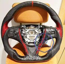 VIN'S CARBON FIBER Steering Wheel FOR Acura TLX RED LINE/BK LEATHER 2015 2020Y