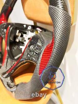 VIN'S CARBON FIBER Steering Wheel FOR Acura TLX RED LINE/BK LEATHER 2015 2020Y